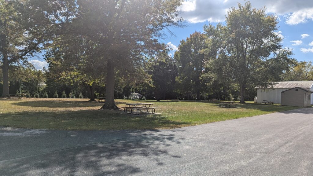 The grounds of the New Oxford Social and Athletic Club Pavilion.